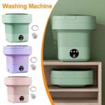 6.5l Portable Foldable Washing Machine Basket Random Color