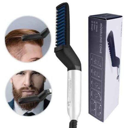 beard-straightener-multifunctional-hair-comb-brush-beard-hair-straighten-comb-quick-hairstyle-for-men-2 - 1